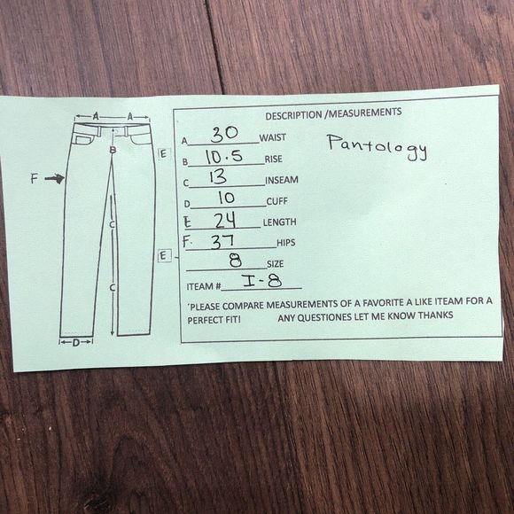 Pantology Blue & White Cotton/Spandex cuffed Women Capri Pants NEW SZ 8 - Picture 13 of 13